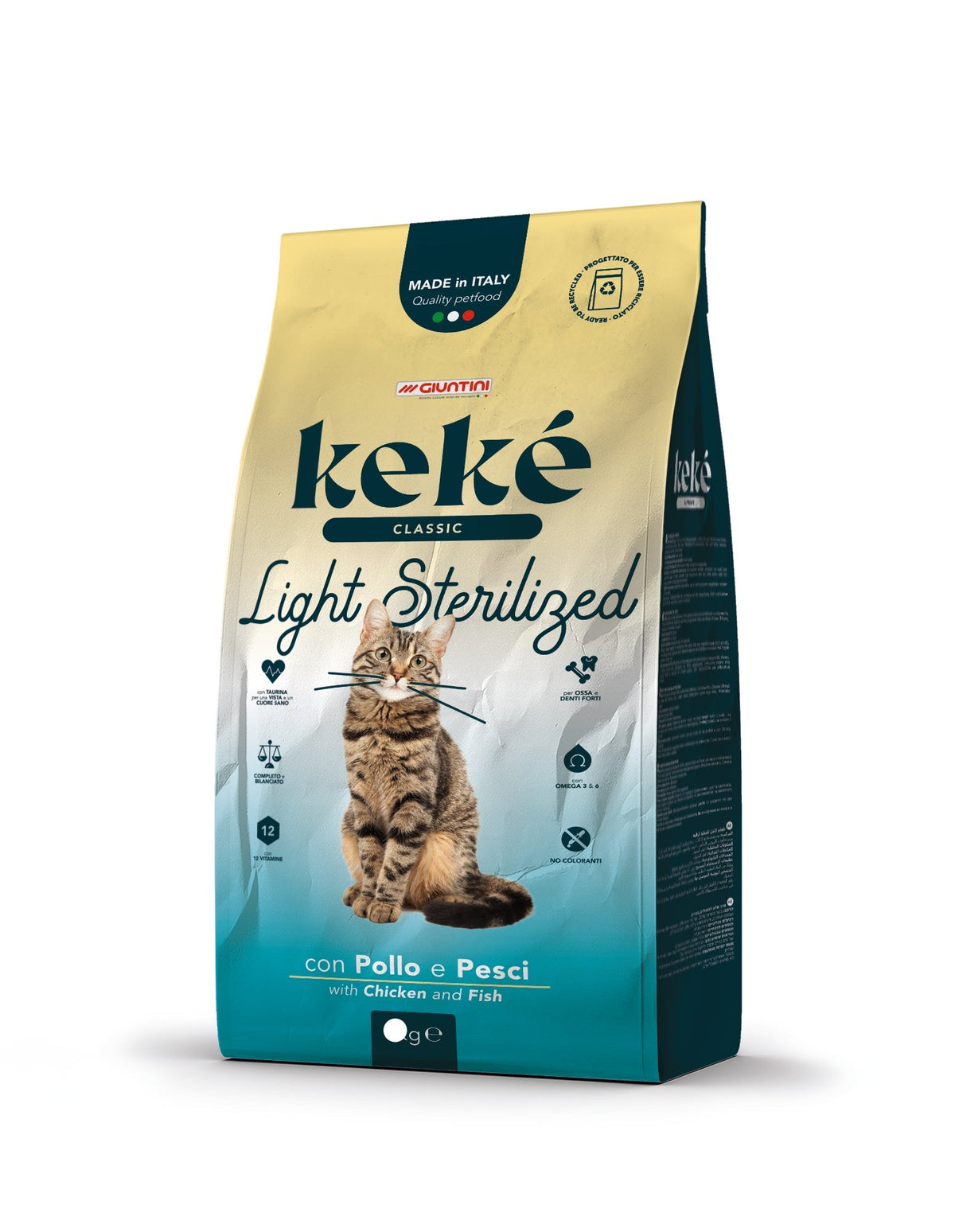 Keke Classic with Chicken for Light Sterilized Cats 1.5 Kg