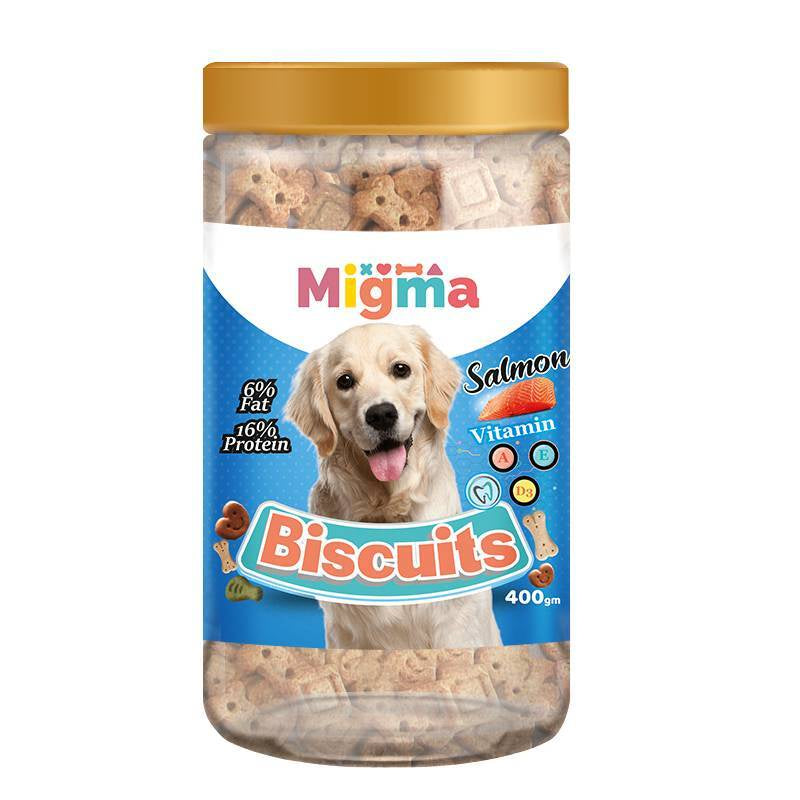 Migma Salmon Biscuit Dog Treats 400g