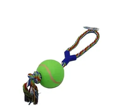 Tennis Ball With Rope Dog Toy
