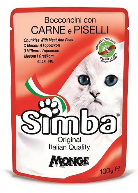 Simba chunkies with meat and peas for cats 100g