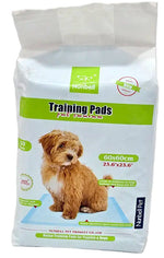 Pack of training pads for pets with a dog illustration on a white background