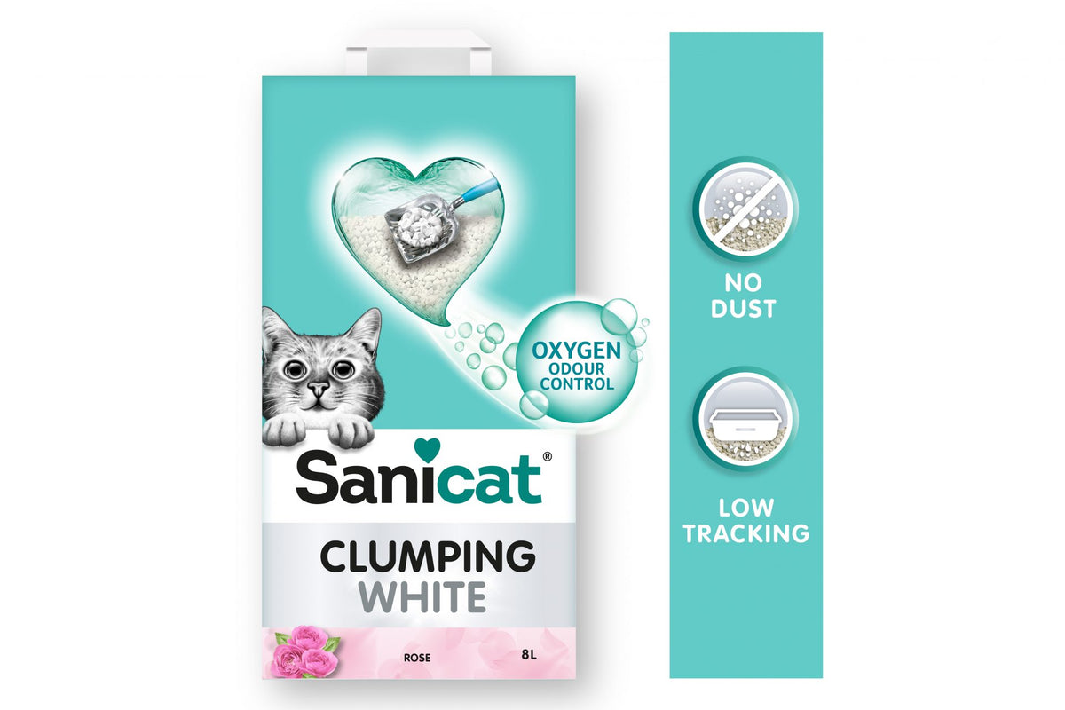 SaniCat Cat Litter Rose Petal Clumping 8L