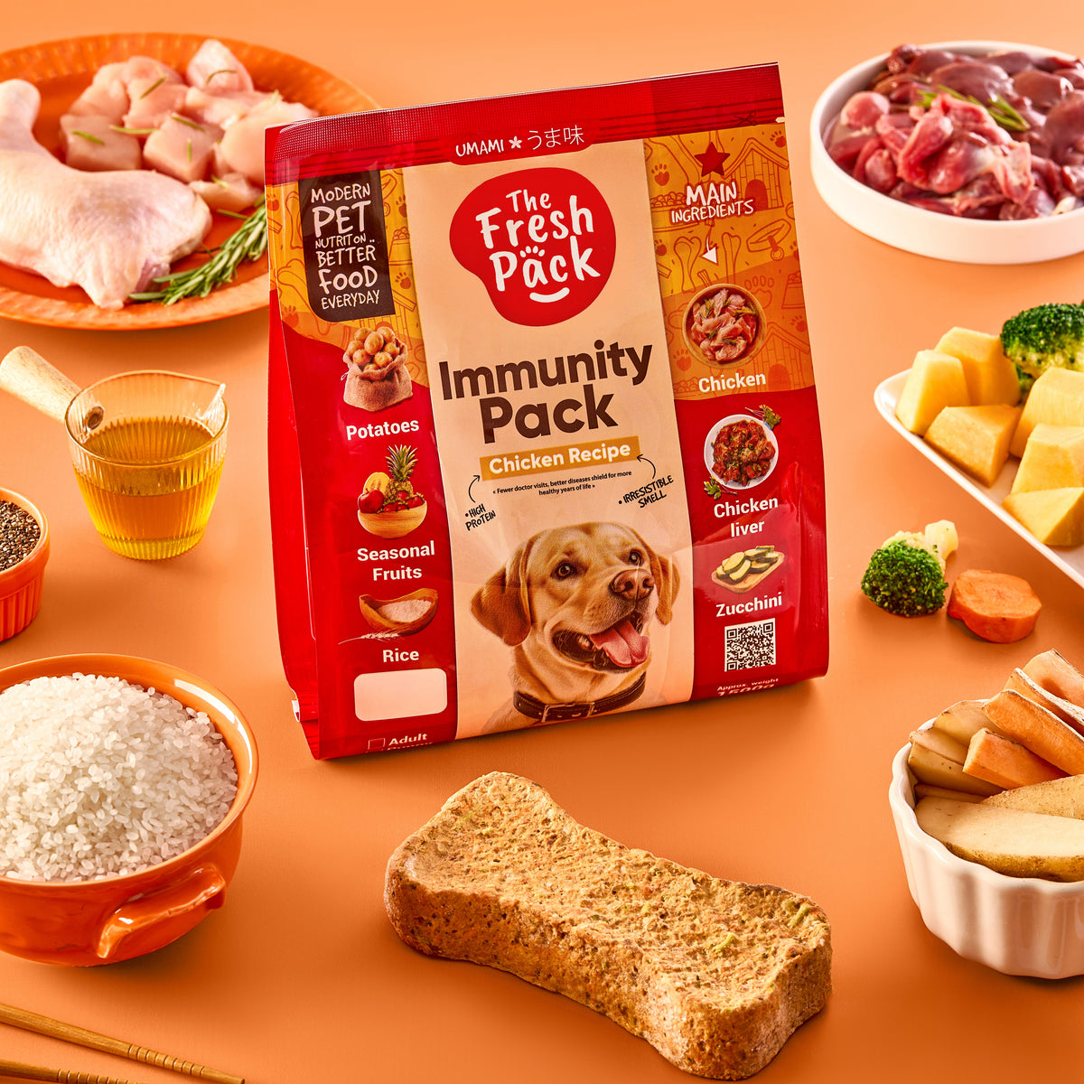 The Fresh Pack Immunity Pack For Dogs - 1500 Grams UMAMI