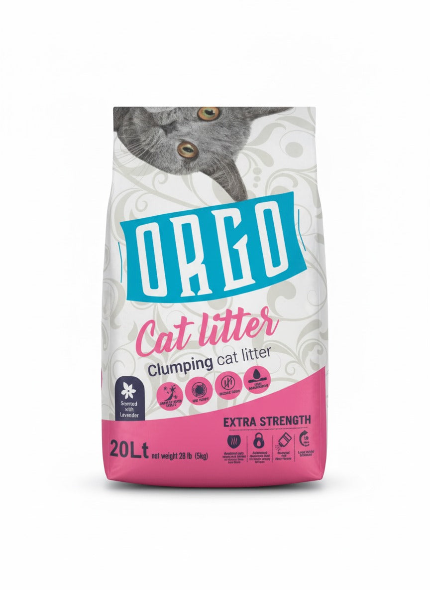 orgo white cat litter lavender 20l
