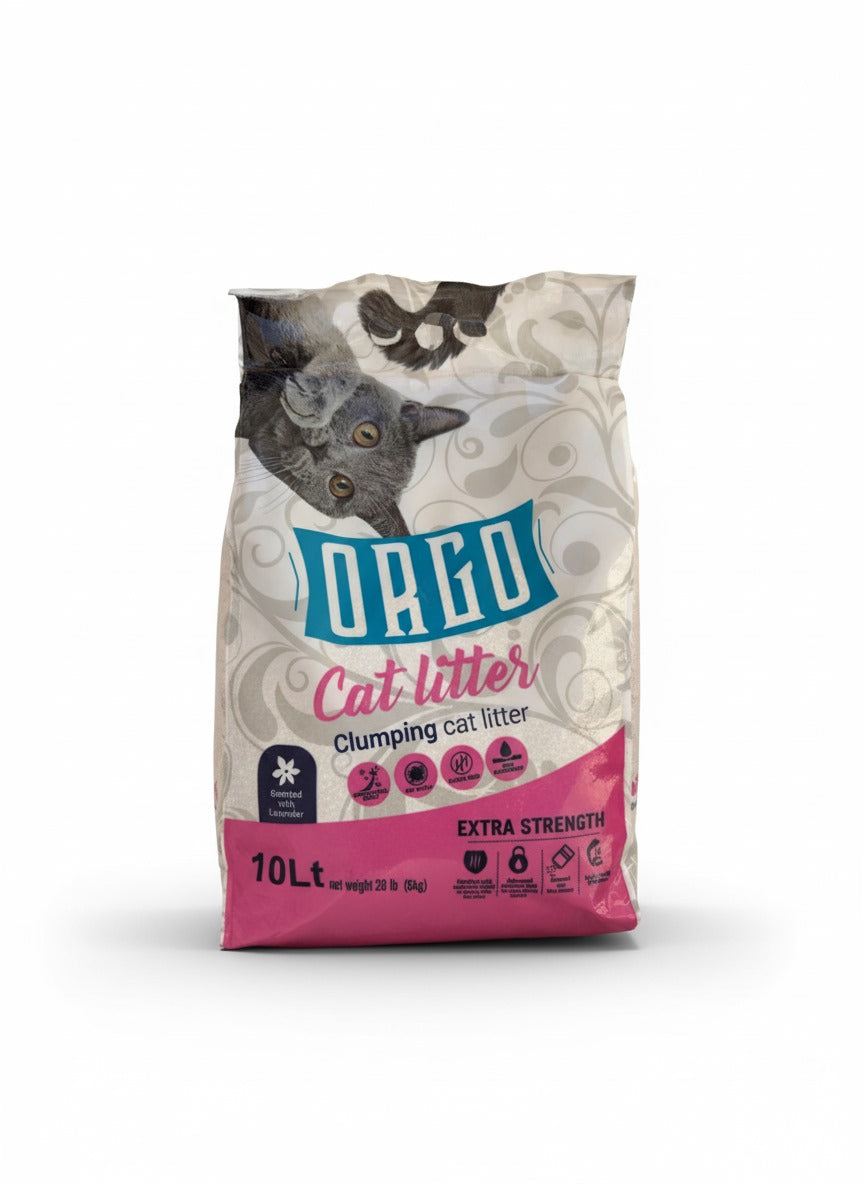 orgo white cat litter lavender 10l