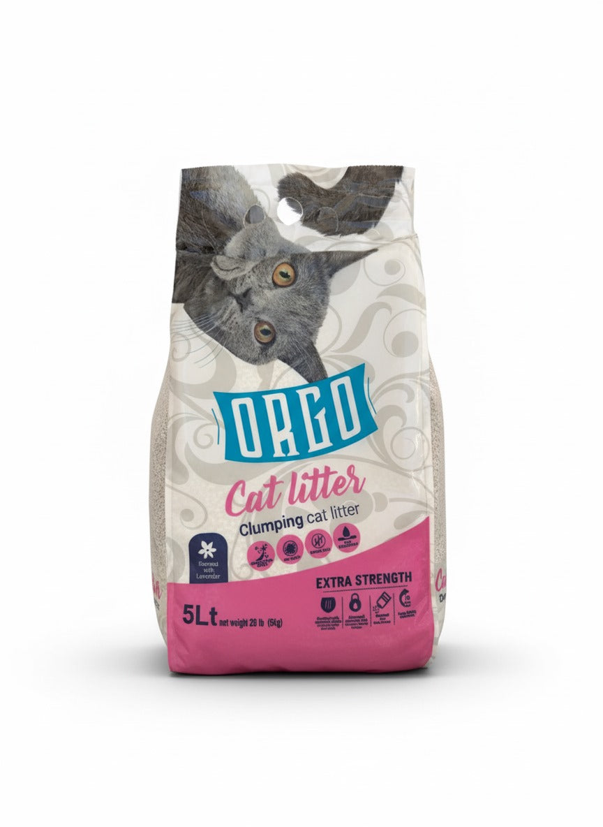 orgo white cat litter lavender 5l