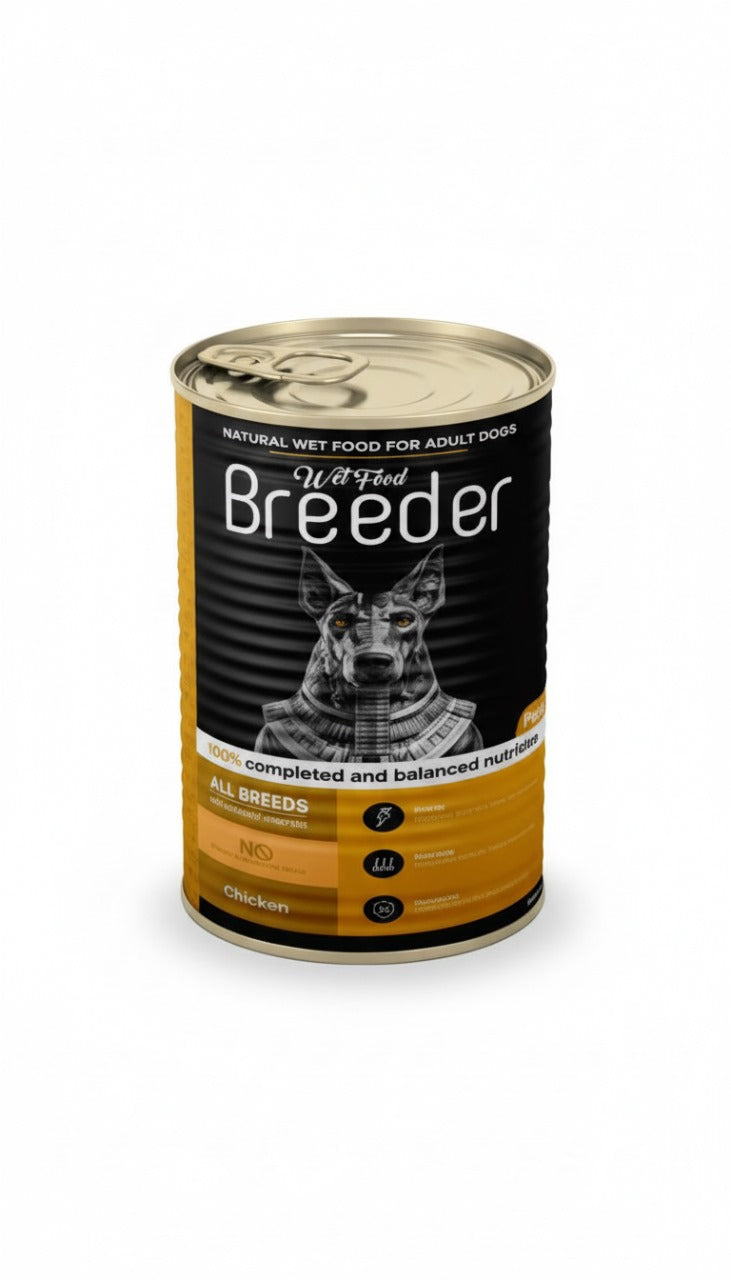 breeder pate canned food for adult dog chicken 400g