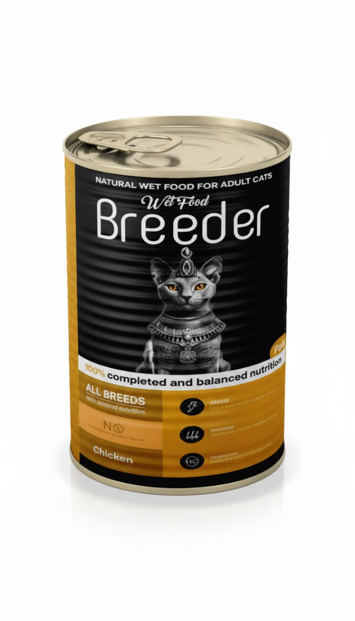 breeder pate canned food for adult cat chicken 400g