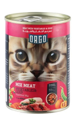 orgo canned food for kitten mix meat with veg & soup 400g