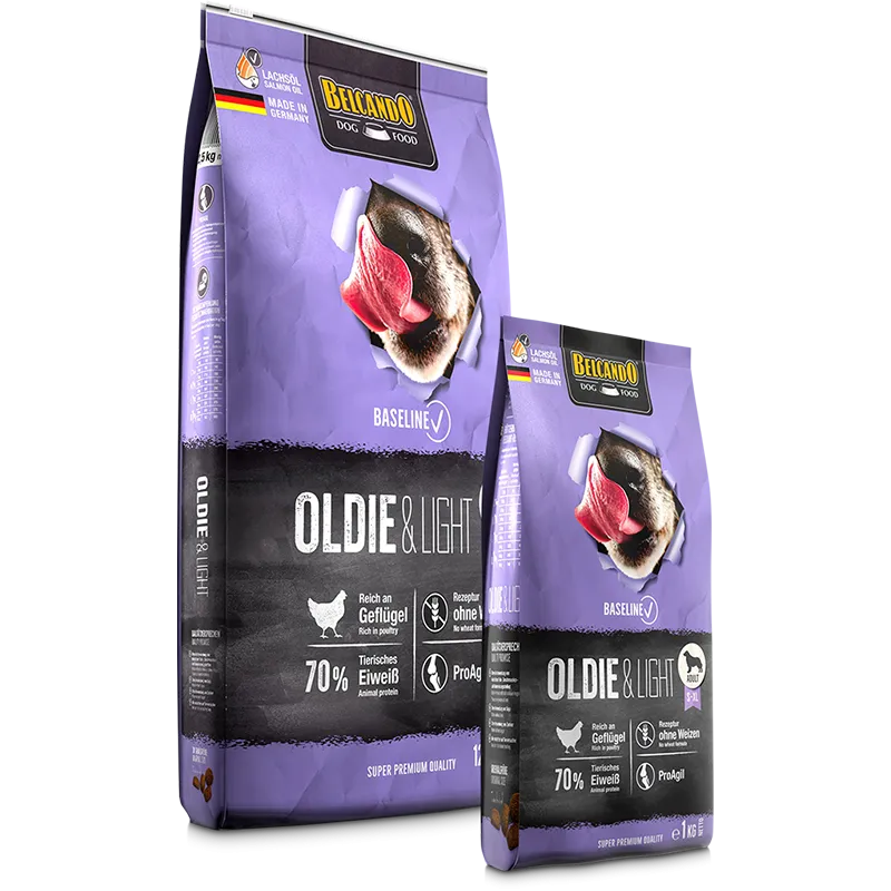 Belcando Baseline Oldie and Light Dry Food with poultry for S to XL Breed Adult Dogs 1 kg