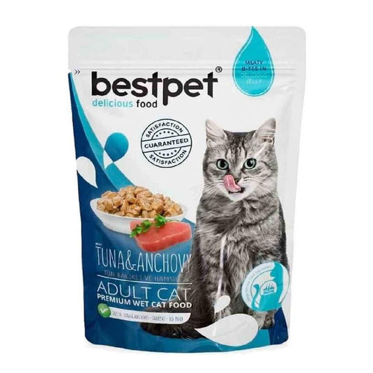 Best Pet Adult Cat Pouch Tuna & Anchovies 85g