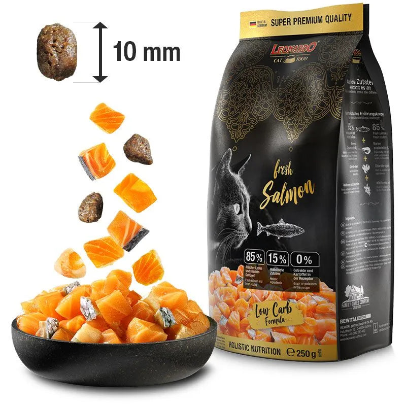 Leonardo GF and holistic Dry Food For adult Cats With fresh salmon 250 gr