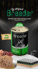 breeder pate canned food for adult dog mix meat 400g