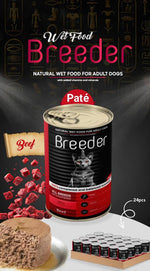breeder pate canned food for adult cat beef 400g