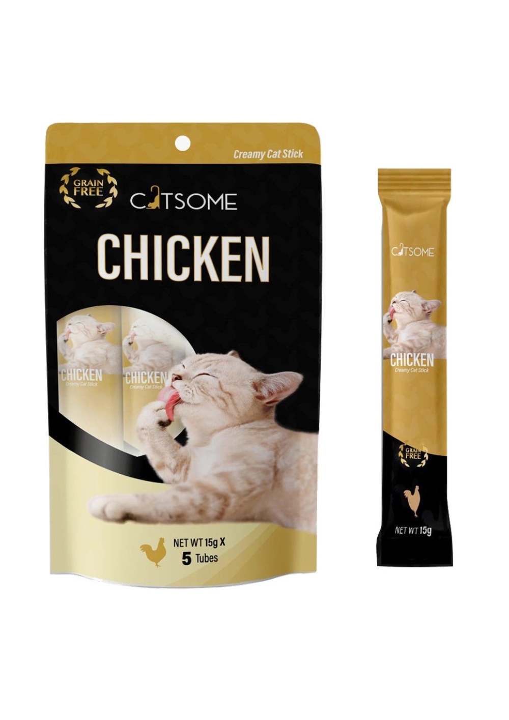 CATSOME Creamy Cat Stick Chicken 75g (5 sticks/pack)