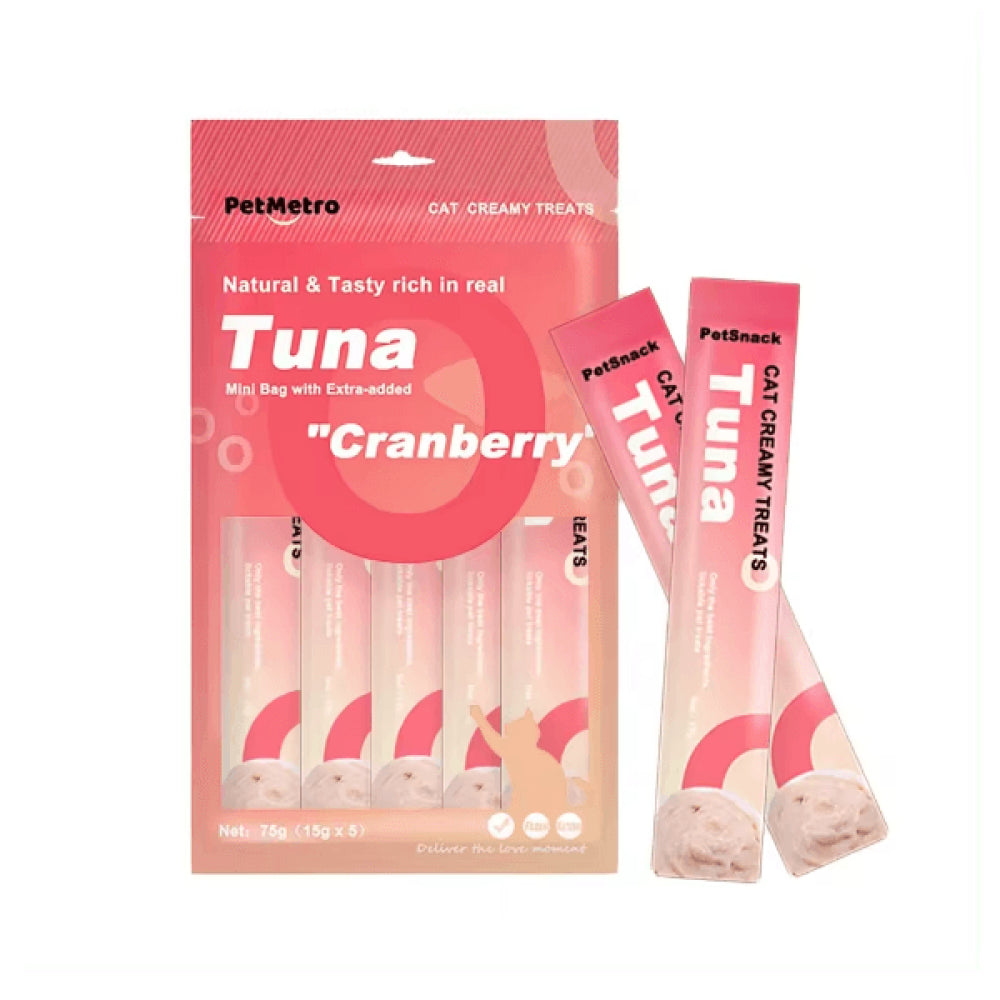 Petmetro Cat Treats Tuna Cranberry (15gx5)