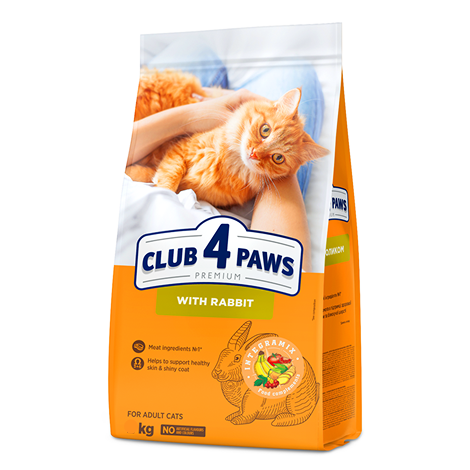 Club 4 Paws Dry Food with Rabbit for Adult Cats 300 gr