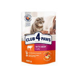 Club 4 Paws Pouch with Beef in Jelly for Adult Cats 100 gr