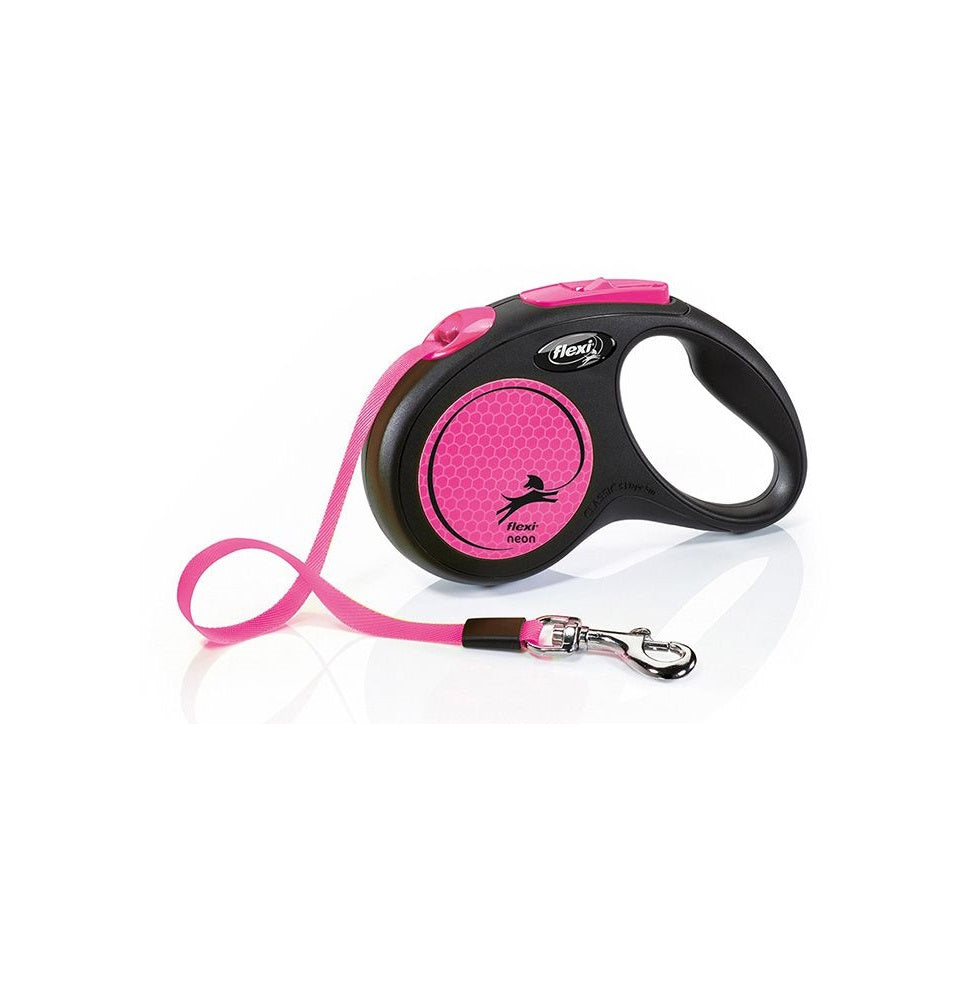 Flexi Neon Medium 5m Retractable Tape Leash for Dogs Up to 25kg