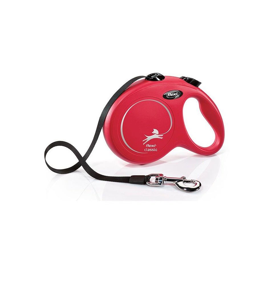Flexi Classic Medium 5m Retractable Tape Leash for Dogs Up to 25kg