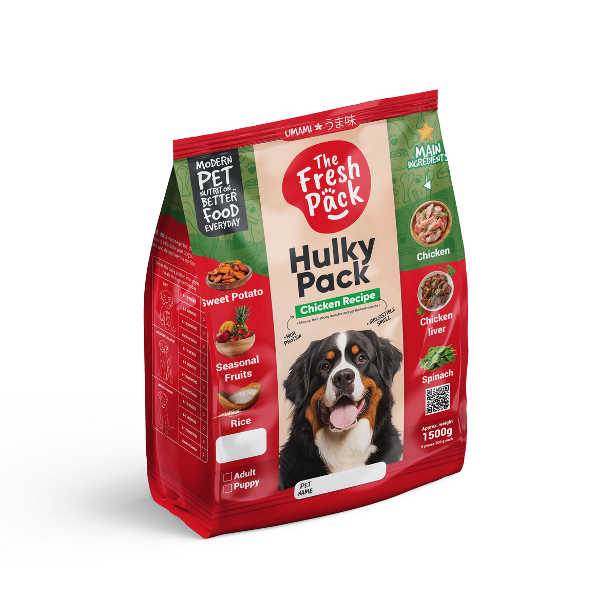 The Fresh Pack Growth Pack For Dogs - 1500 Grams UMAMI