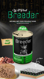 breeder pate canned food for adult cat mix meat 400g