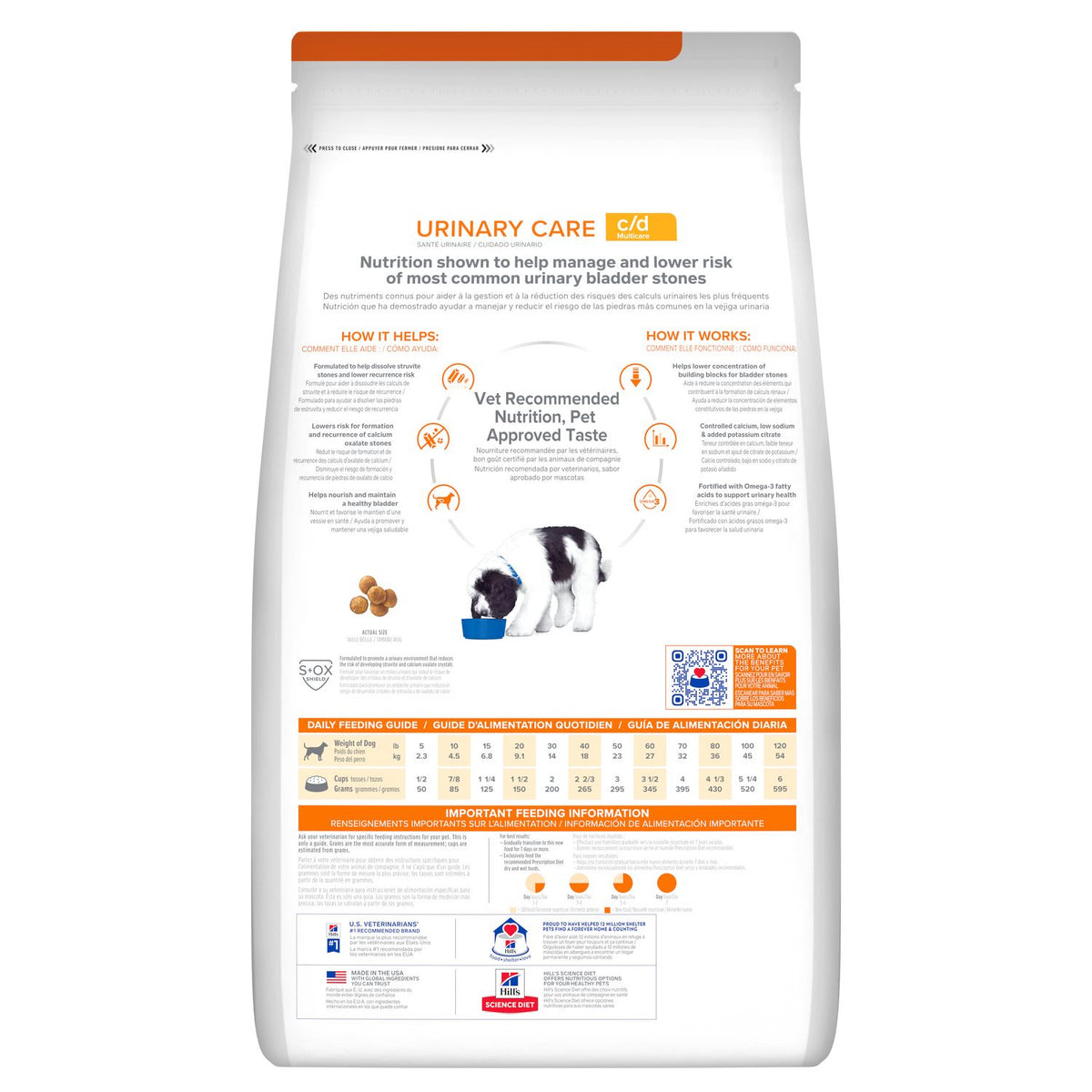 Hill's C/D Urinary Care Multicare Dry Dog Food with Chicken 1.5kg