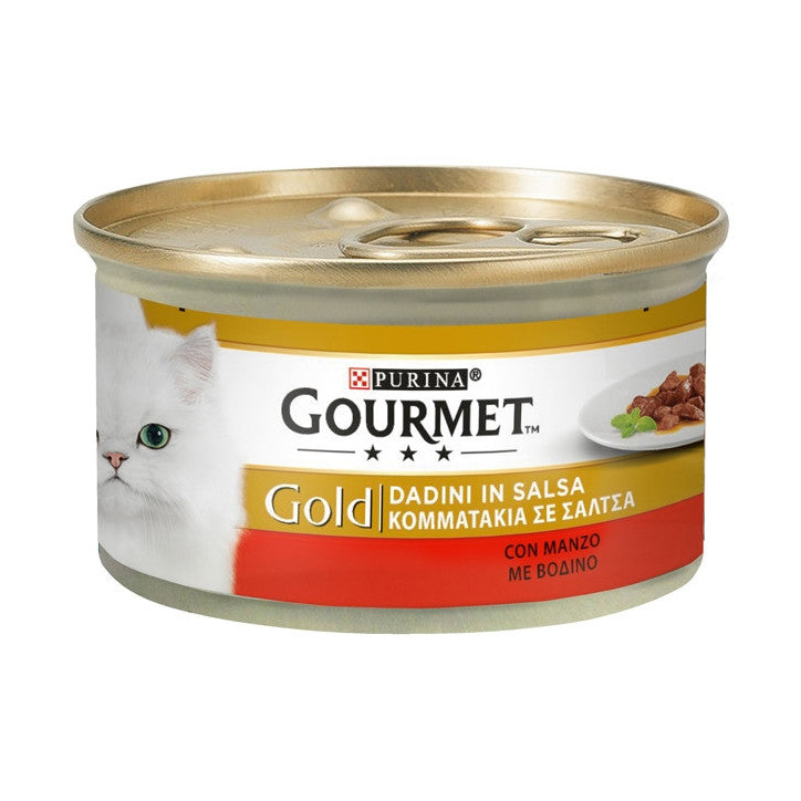 GOURMET PURINA GOLD WITH BEEF 85 GR
