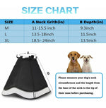 INKZOO Dog Cone Collar for After Surgery Soft Pet Recovery Black size L