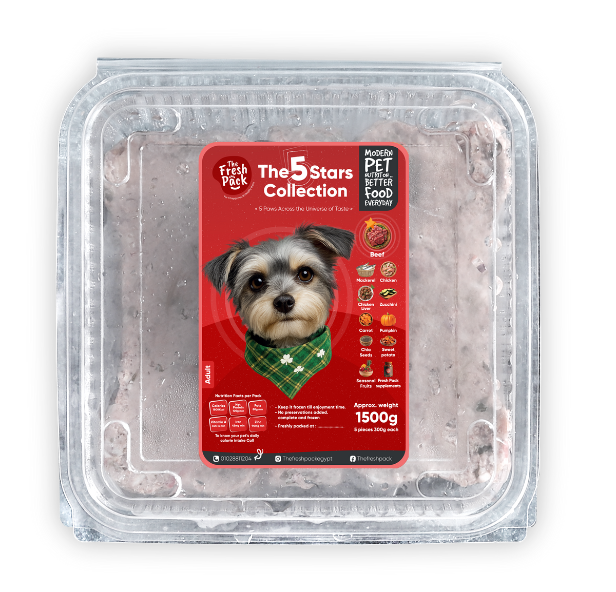 The Fresh Pack The 5 Stars Collection For Dogs - 1.5 Kg