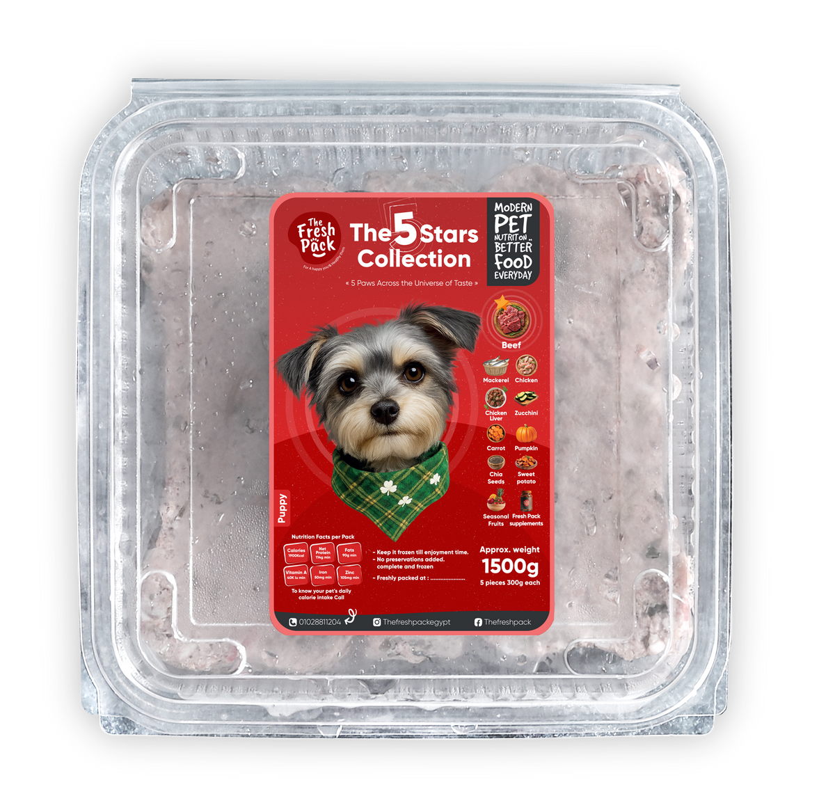 The Fresh Pack The 5 Stars Collection For Dogs - 1.5 Kg