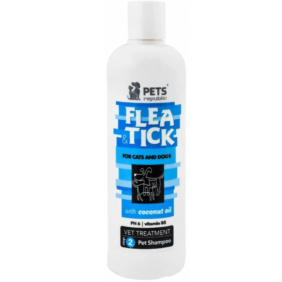 Pets Republic Flea & Tick Shampoo Coconut 500ml