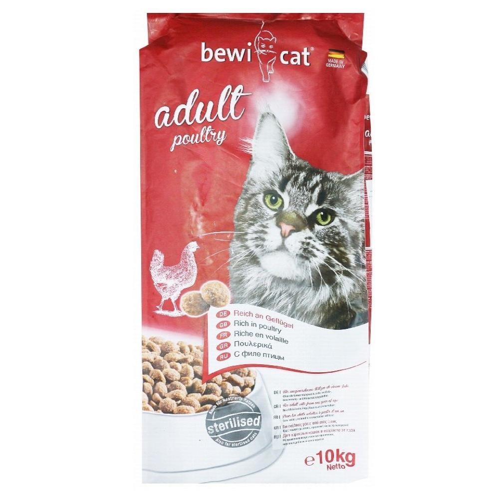 Bewi Cat Dry Food with Poultry for Sterilized Adult Cats 10 kg