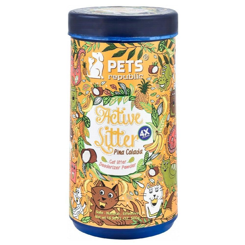Pets Republic Active Cat Litter Deodorizer PowderPina Colada Scent 500 g