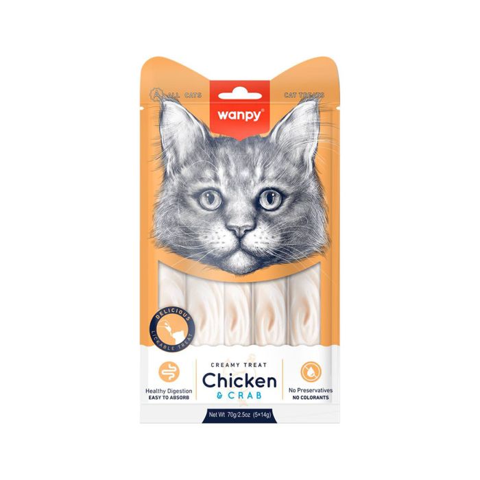 Wanpy Creamy Treat With Chicken And Crab 70g